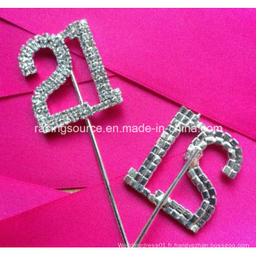 Numéros de strass 1 # à 100 # sur Pick Money Cake Topper